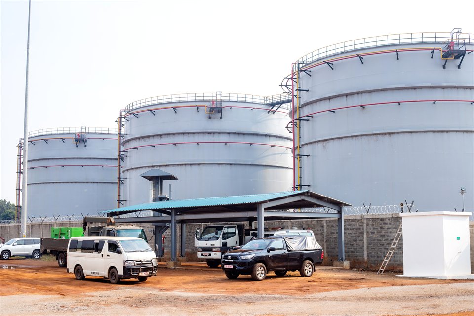 Bulk liquid storage tank at the Bugiri terminal