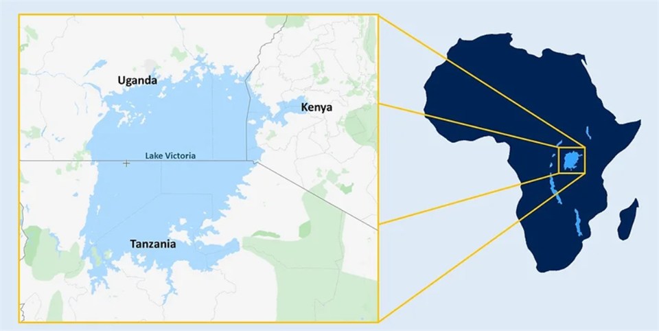 Map of the Lake Victoria operating zone and its main ports